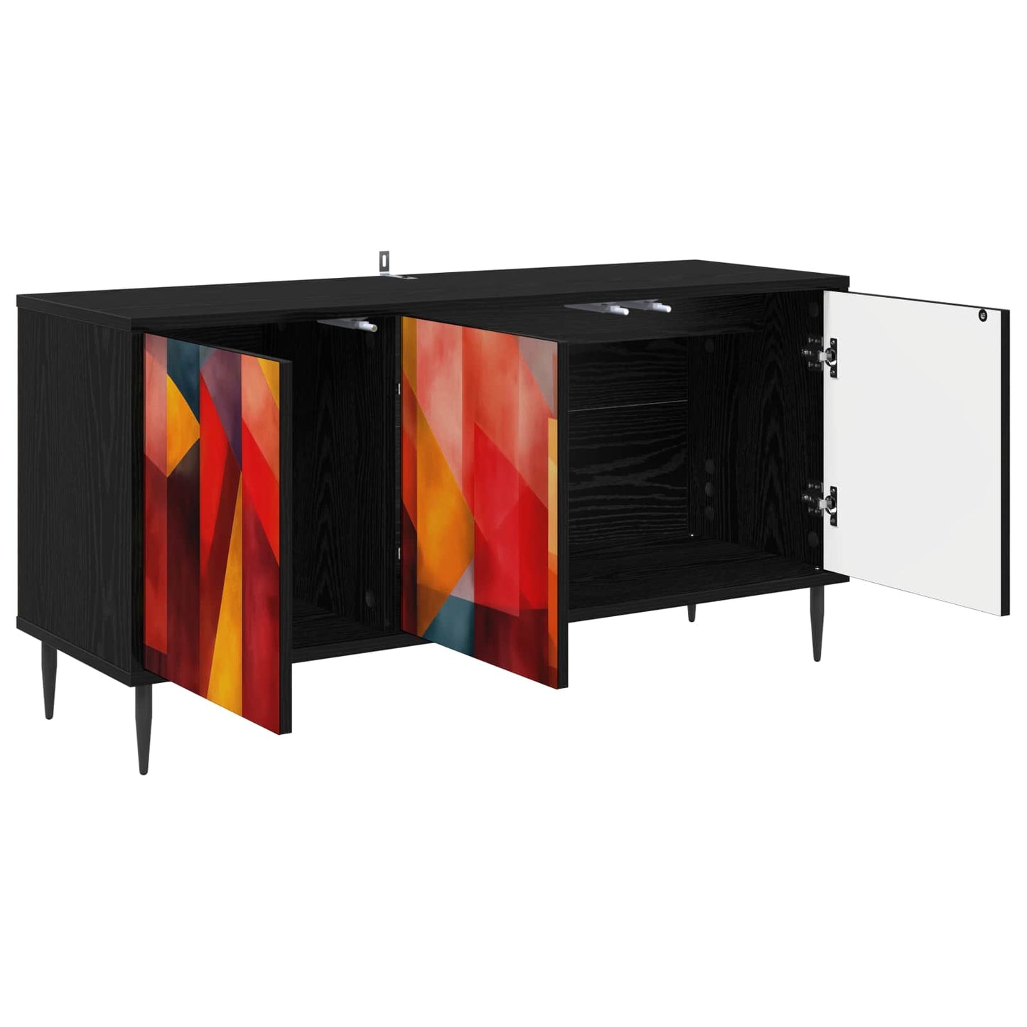 TV-skab HEESCH 102 x 33 x 51 cm Sort eg Konstrueret træ