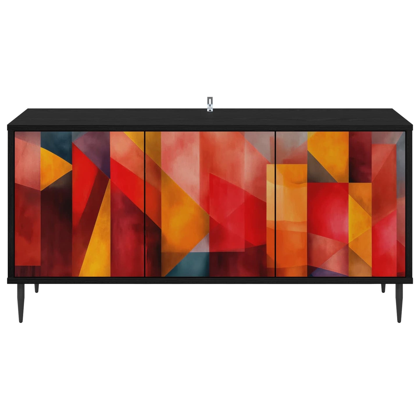 TV-skab HEESCH 102 x 33 x 51 cm Sort eg Konstrueret træ