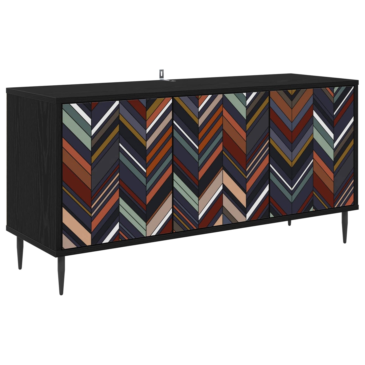 TV-skab OMMEN 102 x 33 x 51 cm Sort eg Konstrueret træ