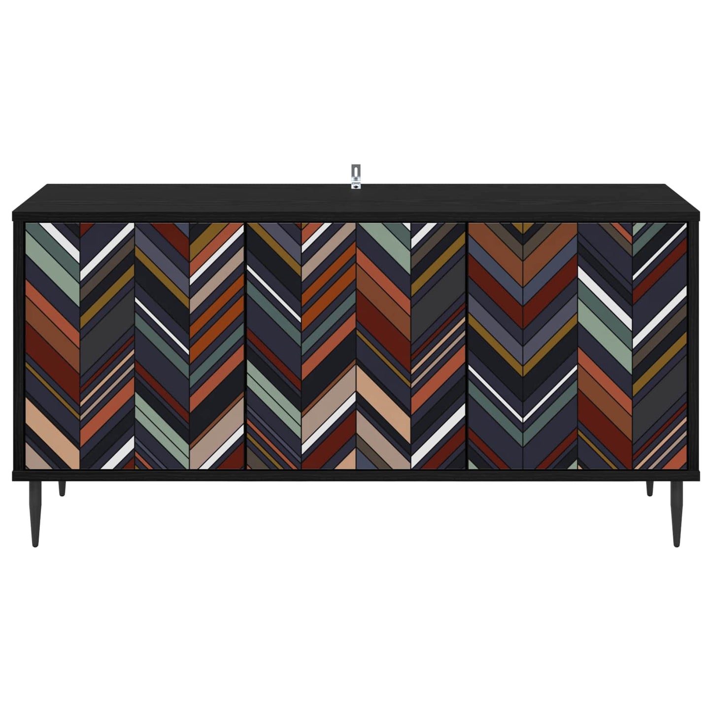 TV-skab OMMEN 102 x 33 x 51 cm Sort eg Konstrueret træ
