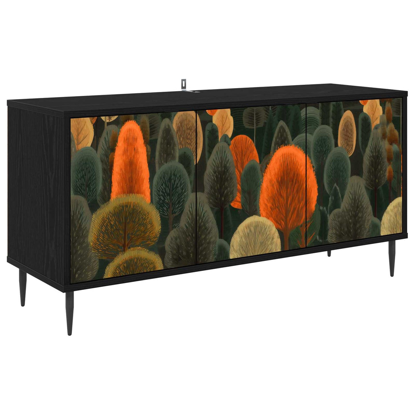 TV-skab ZAANDAM 102 x 33 x 51 cm Sort eg Konstrueret træ