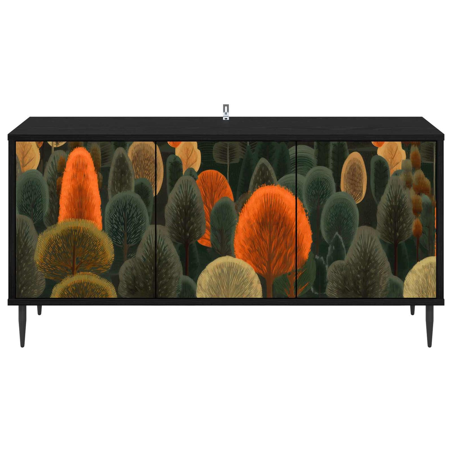 TV-skab ZAANDAM 102 x 33 x 51 cm Sort eg Konstrueret træ