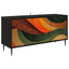 TV-skab BONN 102 x 33 x 51 cm Sort eg Konstrueret træ