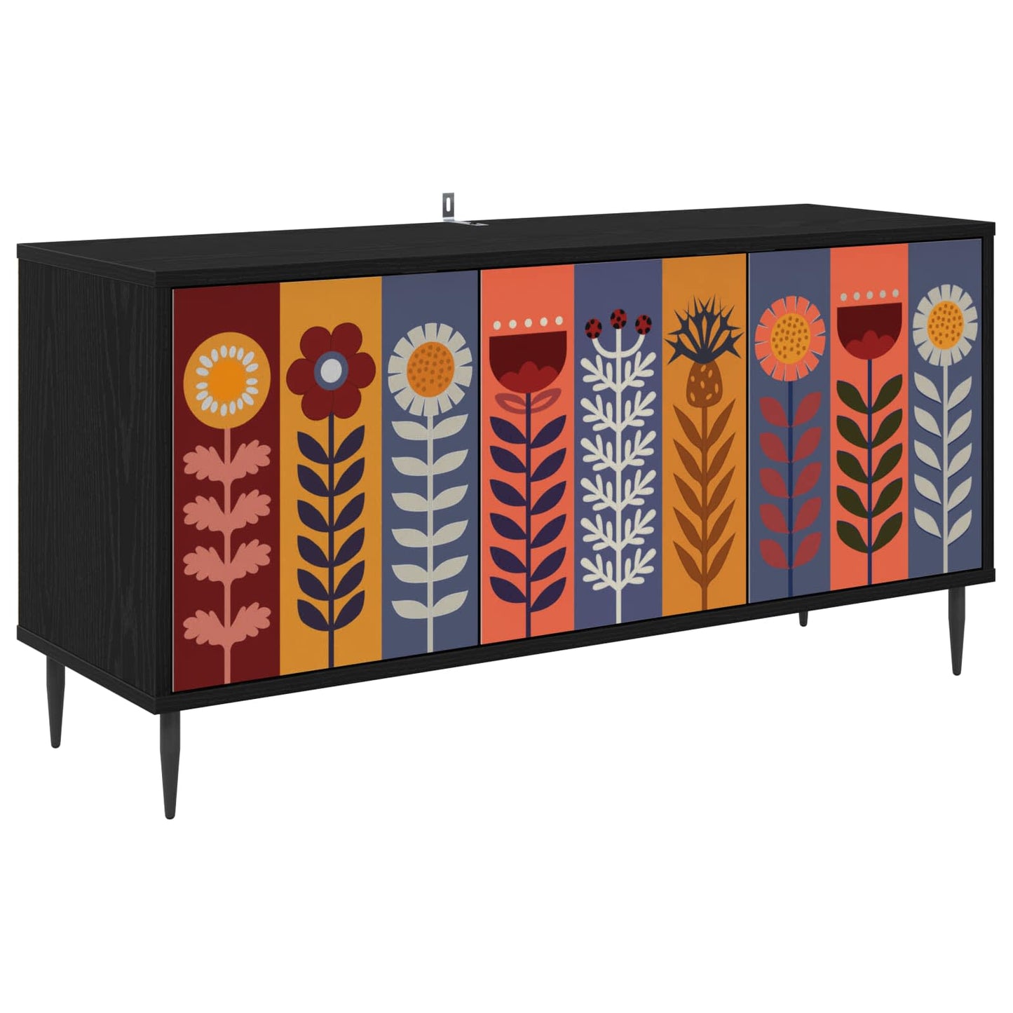TV-skab ESSEN 102 x 33 x 51 cm Sort eg Konstrueret træ