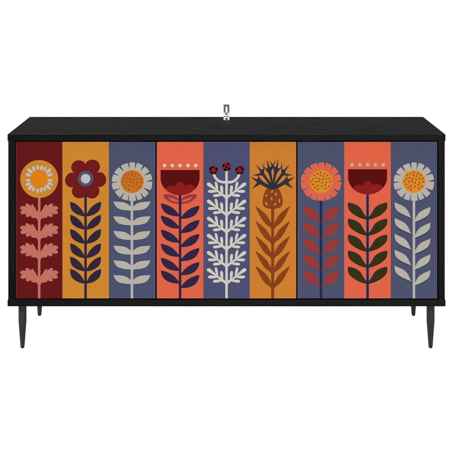 TV-skab ESSEN 102 x 33 x 51 cm Sort eg Konstrueret træ