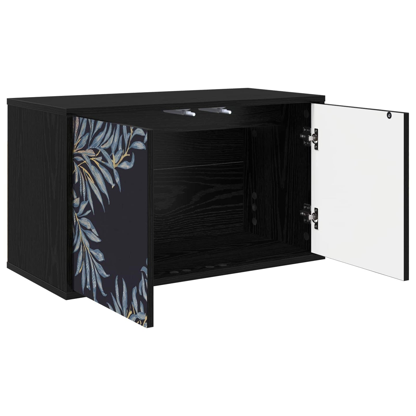 Væghængt TV Skab DOKKUM 69 x 33 x 40 cm Sort eg Konstrueret træ