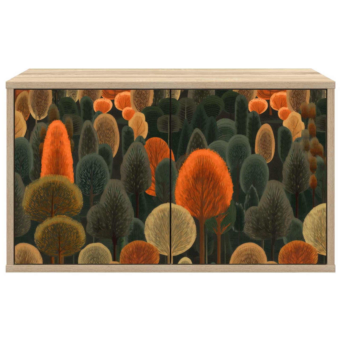 Væghængt TV Skab ZAANDAM 69 x 33 x 40 cm Sonoma-eg