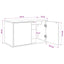Væghængt TV Skab MAINZ 69 x 33 x 40 cm Sonoma-eg
