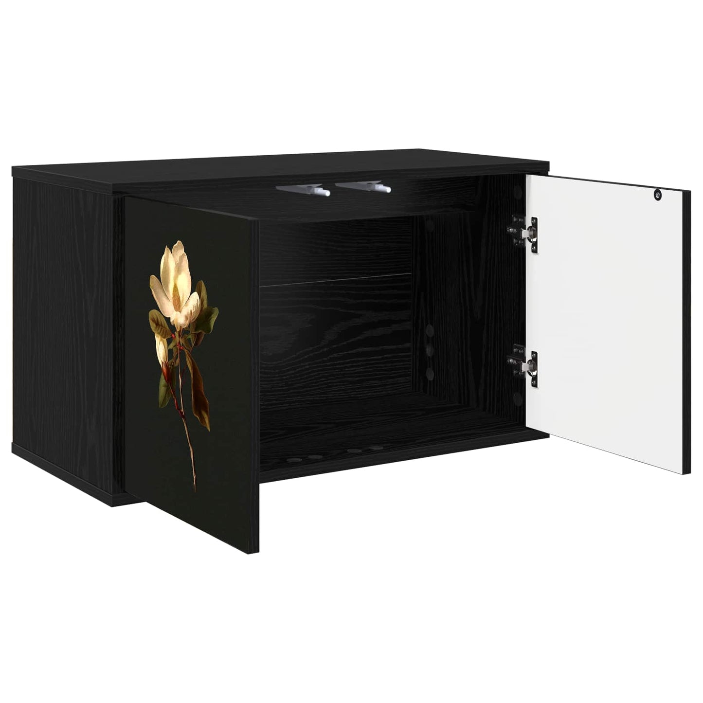 Væghængt TV Skab BREMEN 69 x 33 x 40 cm Sort eg Konstrueret træ