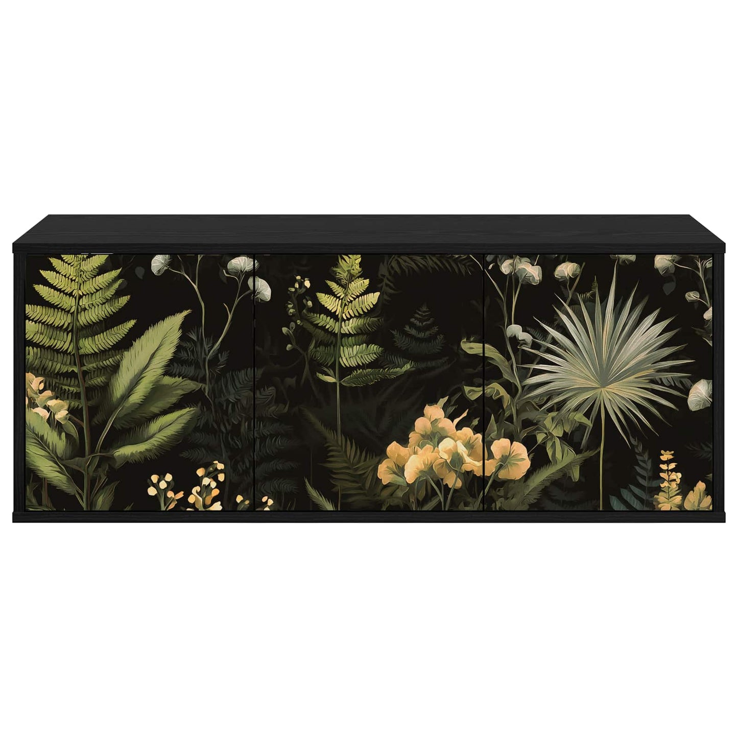 Væghængt TV Skab RHENEN 102 x 33 x 40 cm Sort eg