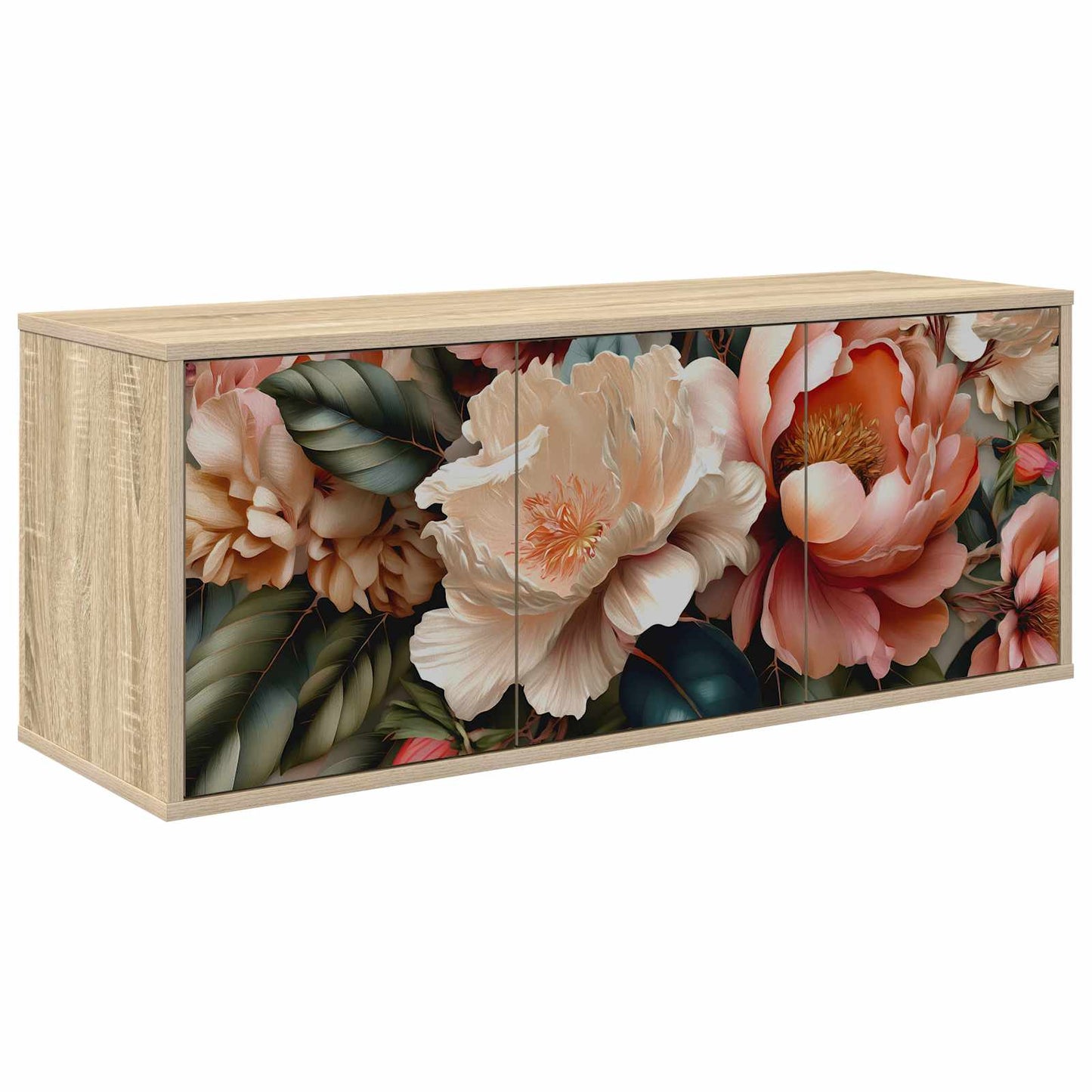 Væghængt TV Skab BORNE 102 x 33 x 40 cm Sonoma-eg