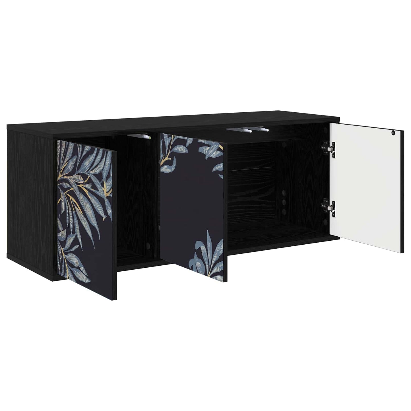 Væghængt TV Skab DOKKUM 102 x 33 x 40 cm Sort eg