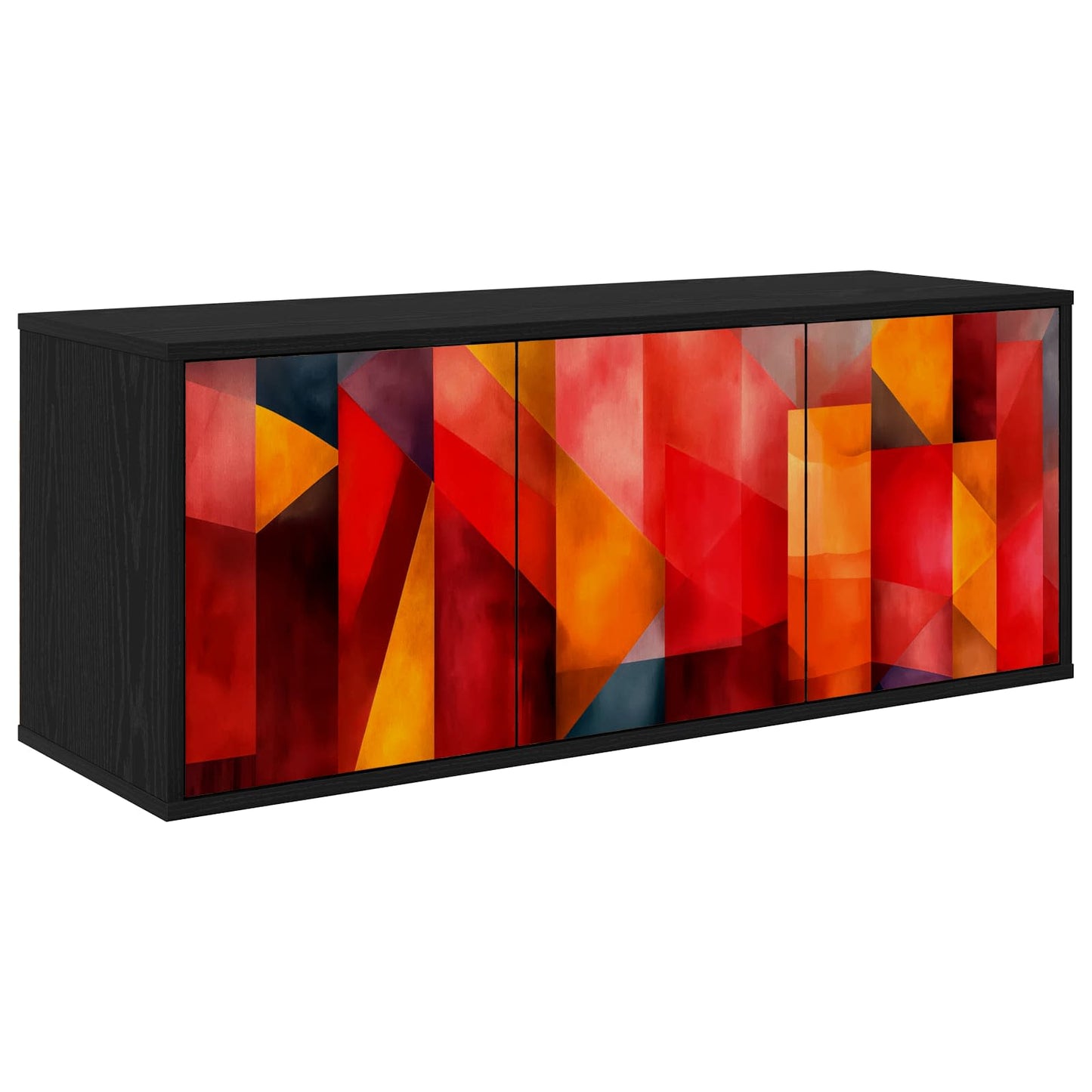 Væghængt TV Skab HEESCH 102 x 33 x 40 cm Sort eg