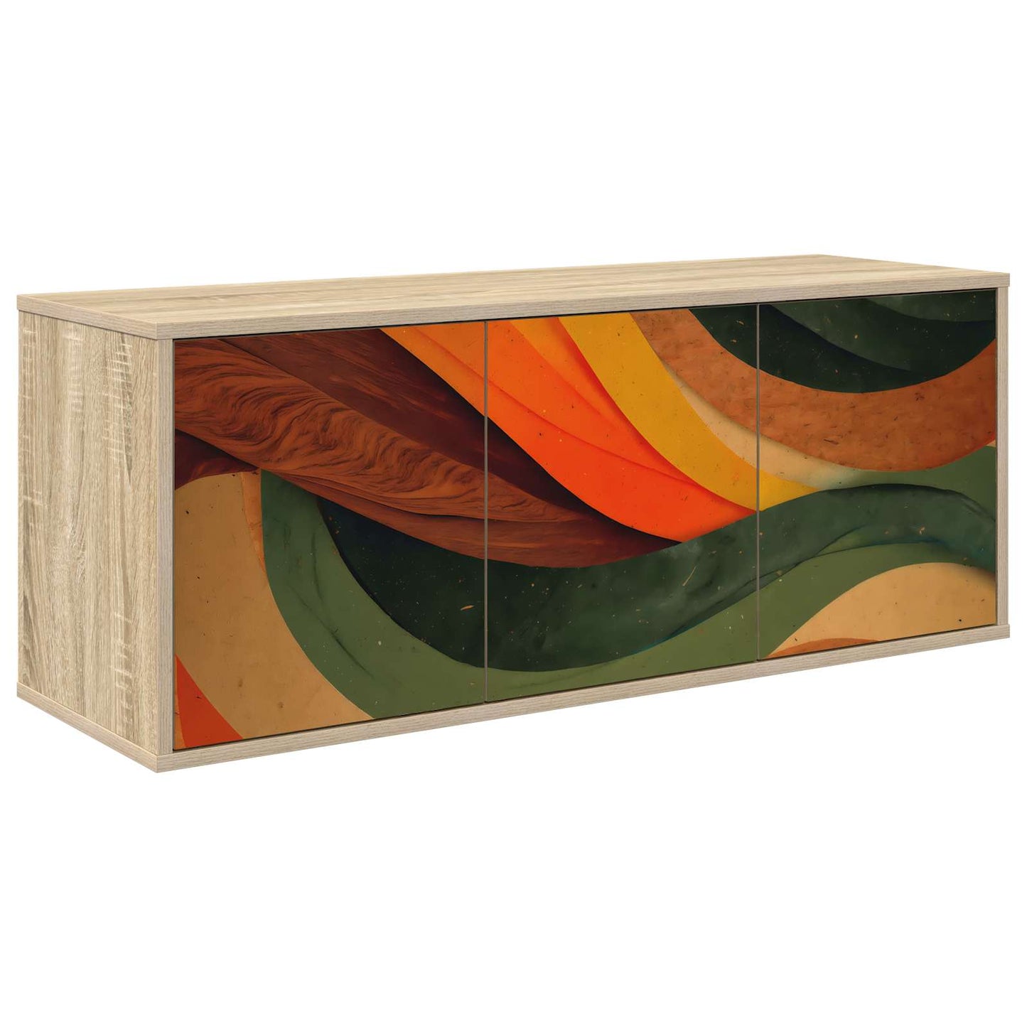 Væghængt TV Skab BONN 102 x 33 x 40 cm Sonoma-eg