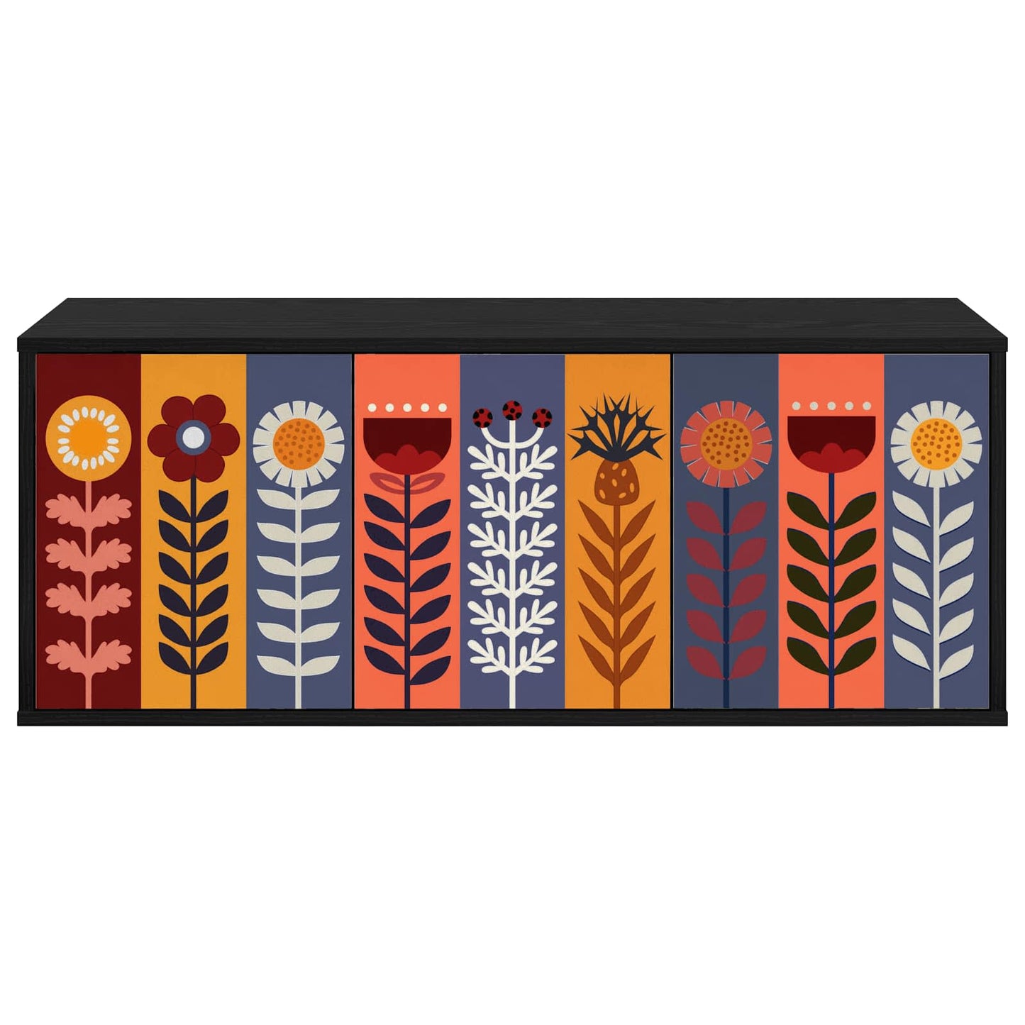 Væghængt TV Skab ESSEN 102 x 33 x 40 cm Sort eg Konstrueret træ