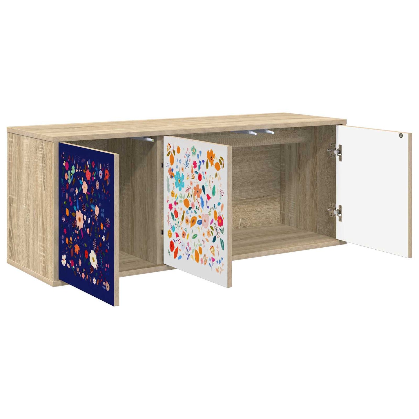 Væghængt TV Skab MAINZ 102 x 33 x 40 cm Sonoma-eg