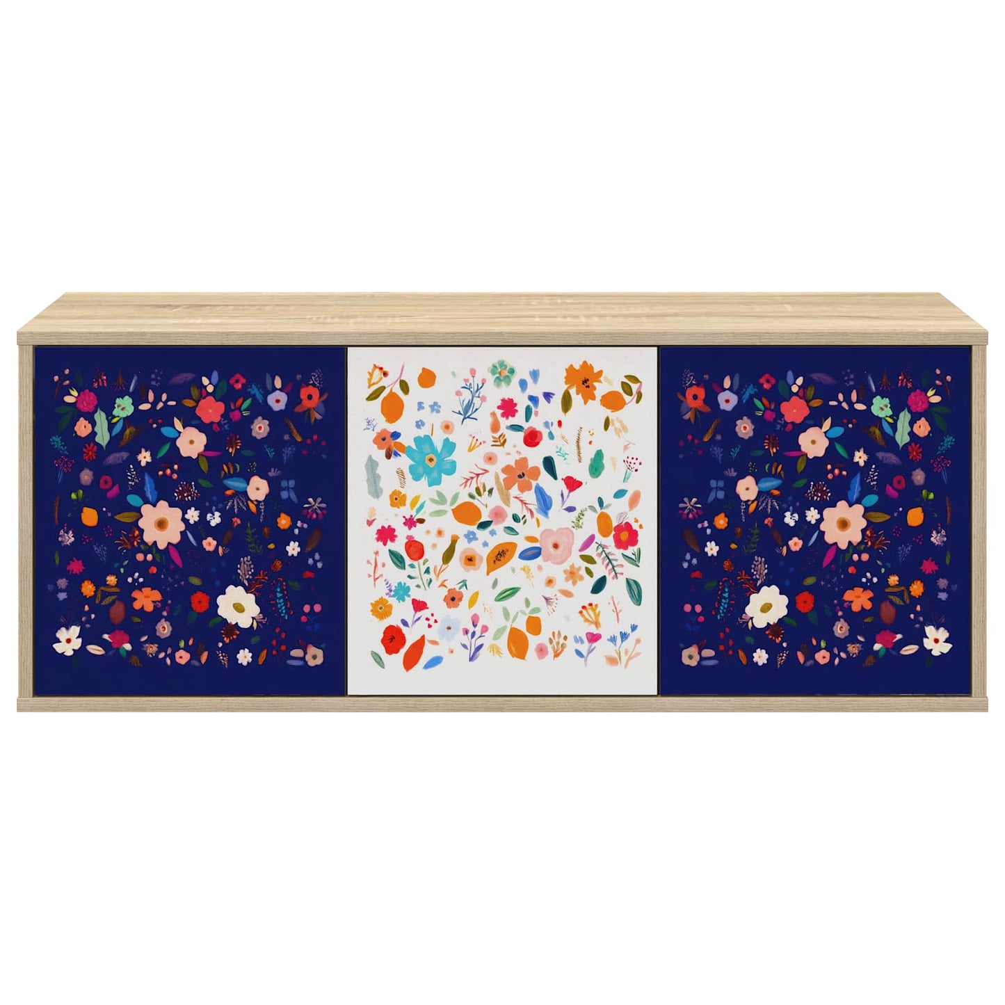 Væghængt TV Skab MAINZ 102 x 33 x 40 cm Sonoma-eg