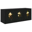 Væghængt TV Skab BREMEN 102 x 33 x 40 cm Sort eg