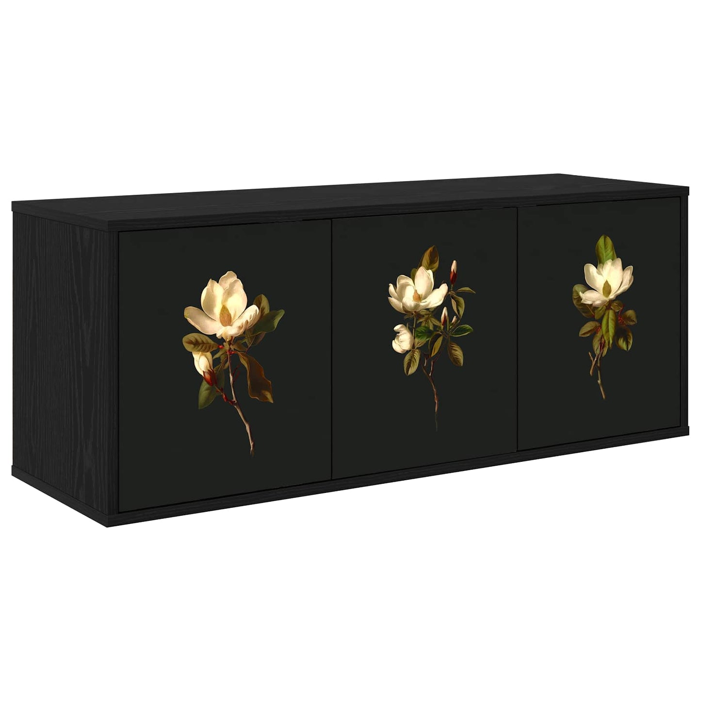 Væghængt TV Skab BREMEN 102 x 33 x 40 cm Sort eg