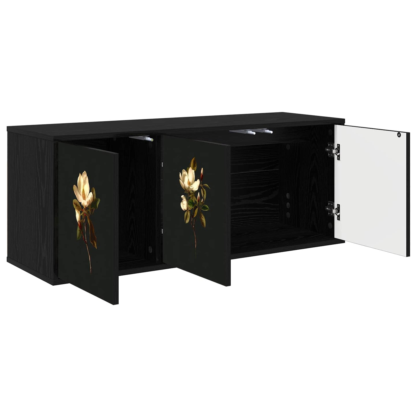Væghængt TV Skab BREMEN 102 x 33 x 40 cm Sort eg