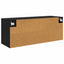 Væghængt TV Skab BREMEN 102 x 33 x 40 cm Sort eg