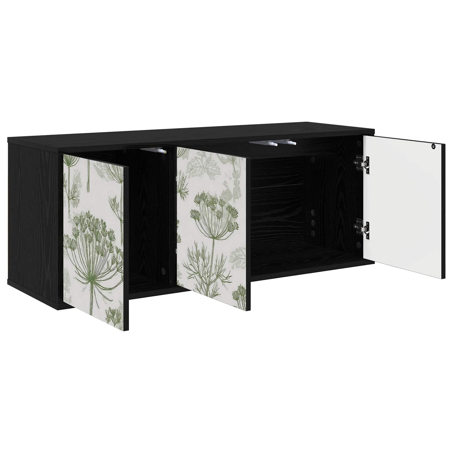 Væghængt TV Skab GOTHA 102 x 33 x 40 cm Sort eg Konstrueret træ