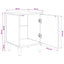 Natskab GELEEN Sonoma-eg 36 x 33 x 50 cm Konstrueret træ