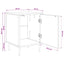 Natskab BORNE Sort eg 36 x 33 x 51 cm Konstrueret træ