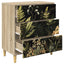 Skuffeskab RHENEN Tropisk jungleprint 66 x 36,5 x 75 cm