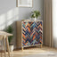 Skuffeskab OMMEN Geometrisk print 66 x 36,5 x 75 cm Sonoma-eg