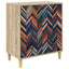 Skuffeskab OMMEN Geometrisk print 66 x 36,5 x 75 cm Sonoma-eg