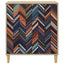 Skuffeskab OMMEN Geometrisk print 66 x 36,5 x 75 cm Sonoma-eg