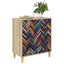 Skuffeskab OMMEN Geometrisk print 66 x 36,5 x 75 cm Sonoma-eg