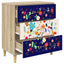Skuffeskab MAINZ Blomsterprint 66 x 36,5 x 75 cm Sonoma-eg