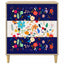 Skuffeskab MAINZ Blomsterprint 66 x 36,5 x 75 cm Sonoma-eg