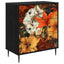 Skuffeskab GENNEP Liljemønster 66 x 36,5 x 76 cm Sort eg