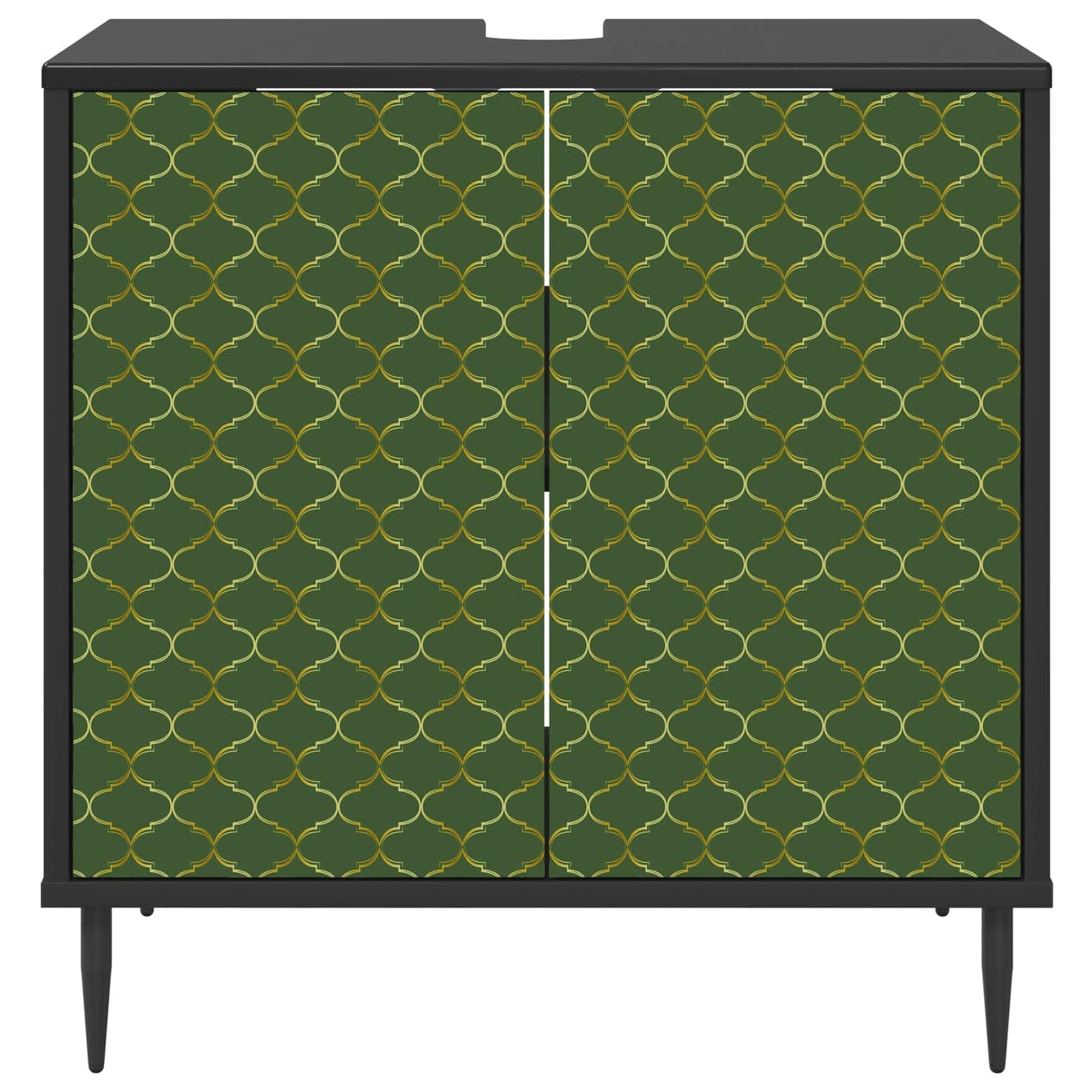 Badeværelsesskab GELEEN Sort eg 60 x 40 x 61 cm Konstrueret træ