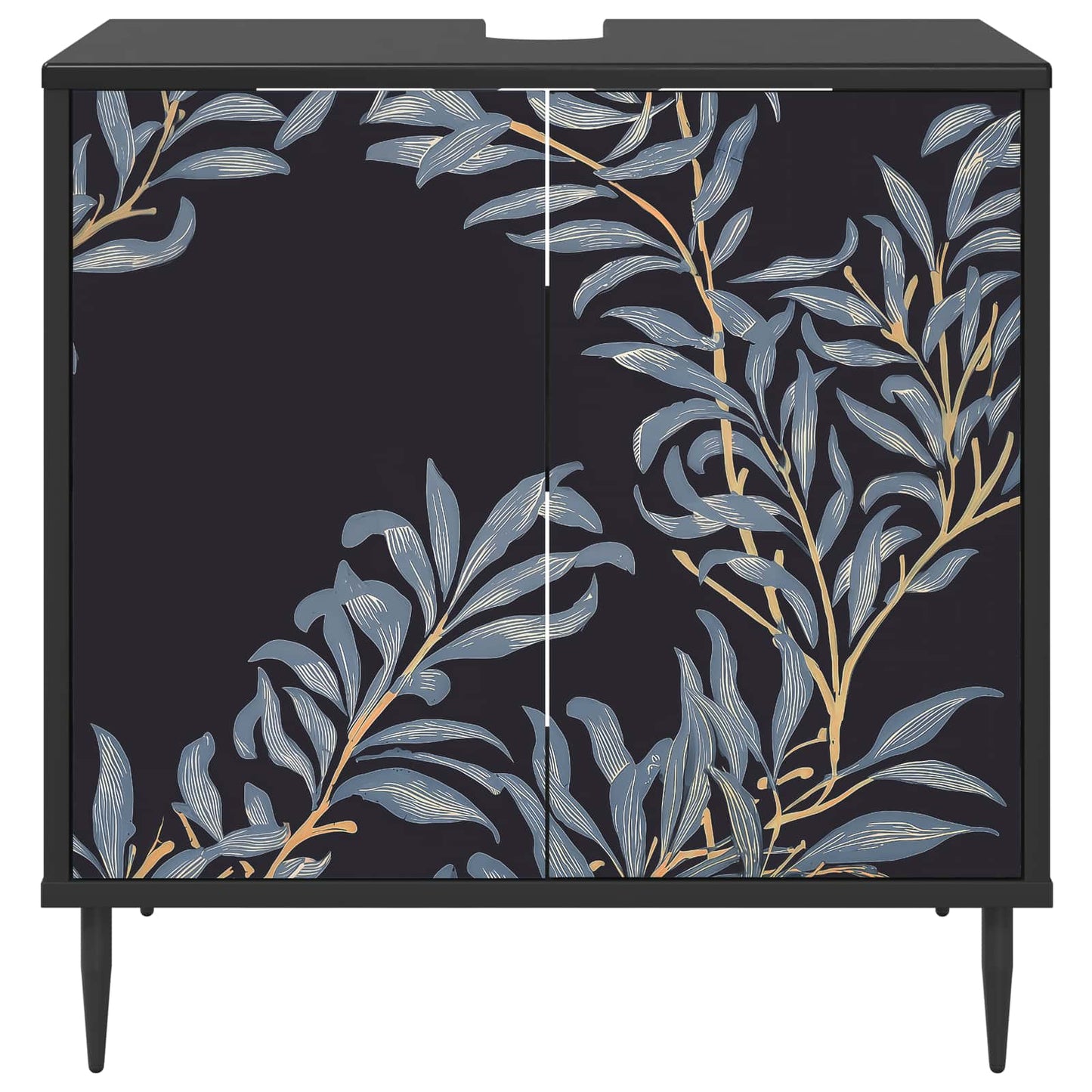Badeværelsesskab DOKKUM Sort eg 60 x 40 x 61 cm Konstrueret træ