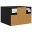 Vægmonteret natbord LOCHEM Sort eg 36 x 33 x 25 cm