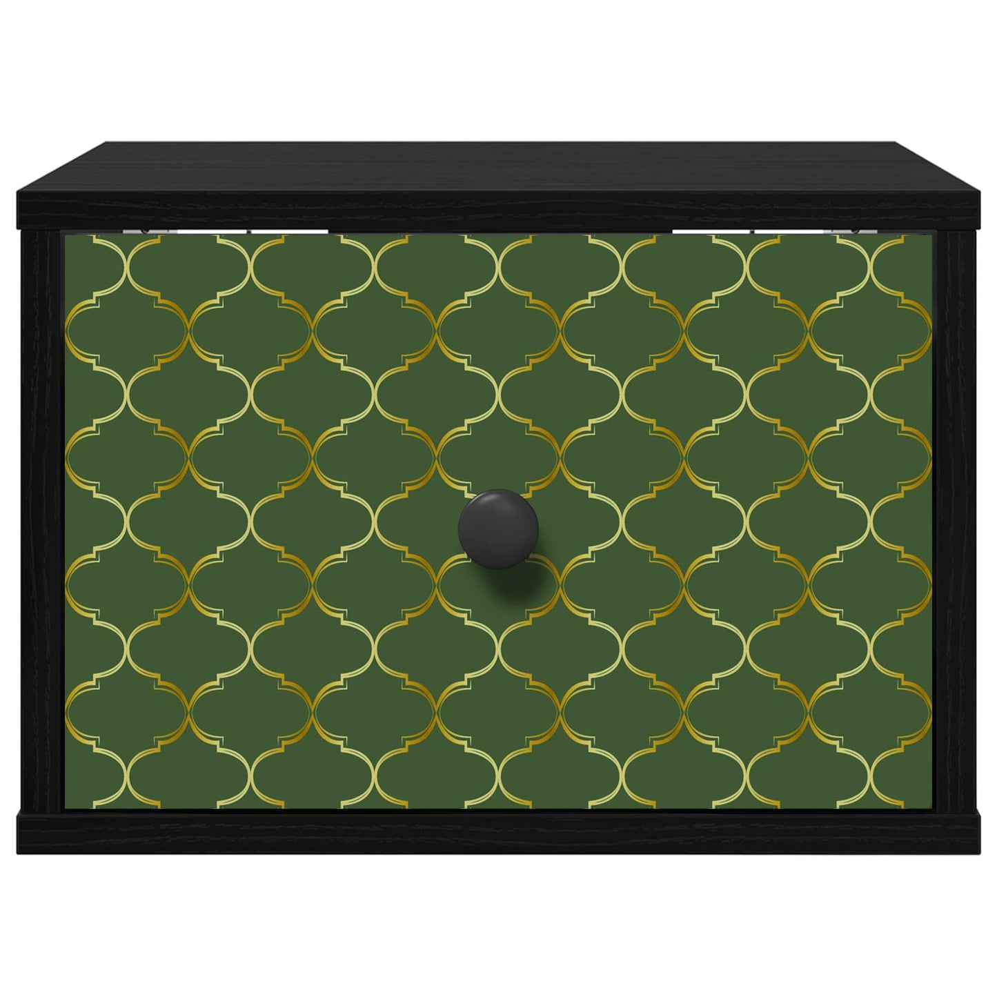 Vægmonteret natbord GELEEN 2 stk. Sort eg 36 x 33 x 25 cm