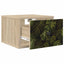 Vægmonteret natbord ELBURG 2 stk. Sonoma-eg 36 x 33 x 25 cm