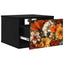 Vægmonteret natbord GENNEP 2 stk. Sort eg 36 x 33 x 25 cm