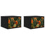 Vægmonteret natbord ZAANDAM 2 stk. Sort eg 36 x 33 x 25 cm