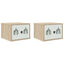 Vægmonteret natbord HANAU 2 stk. Sonoma-eg 36 x 33 x 25 cm