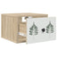 Vægmonteret natbord HANAU 2 stk. Sonoma-eg 36 x 33 x 25 cm