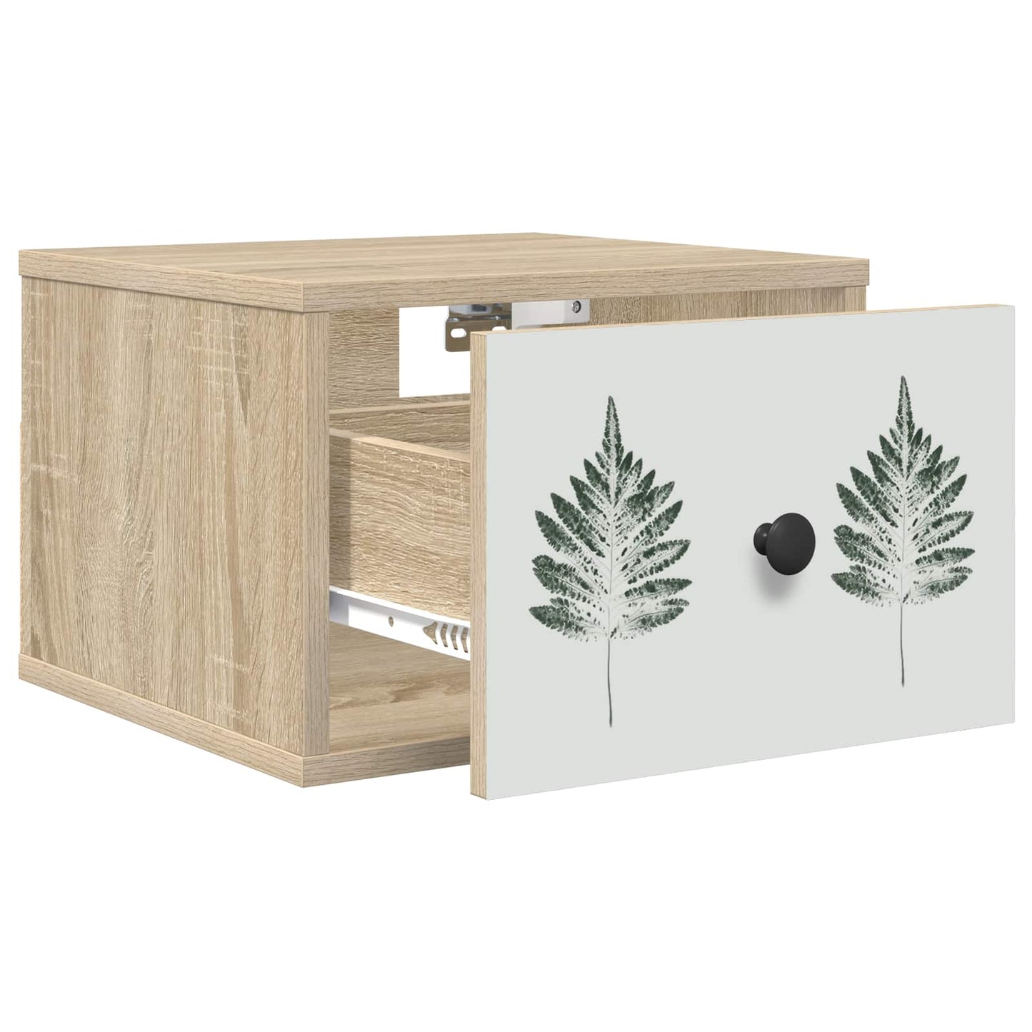 Vægmonteret natbord HANAU 2 stk. Sonoma-eg 36 x 33 x 25 cm