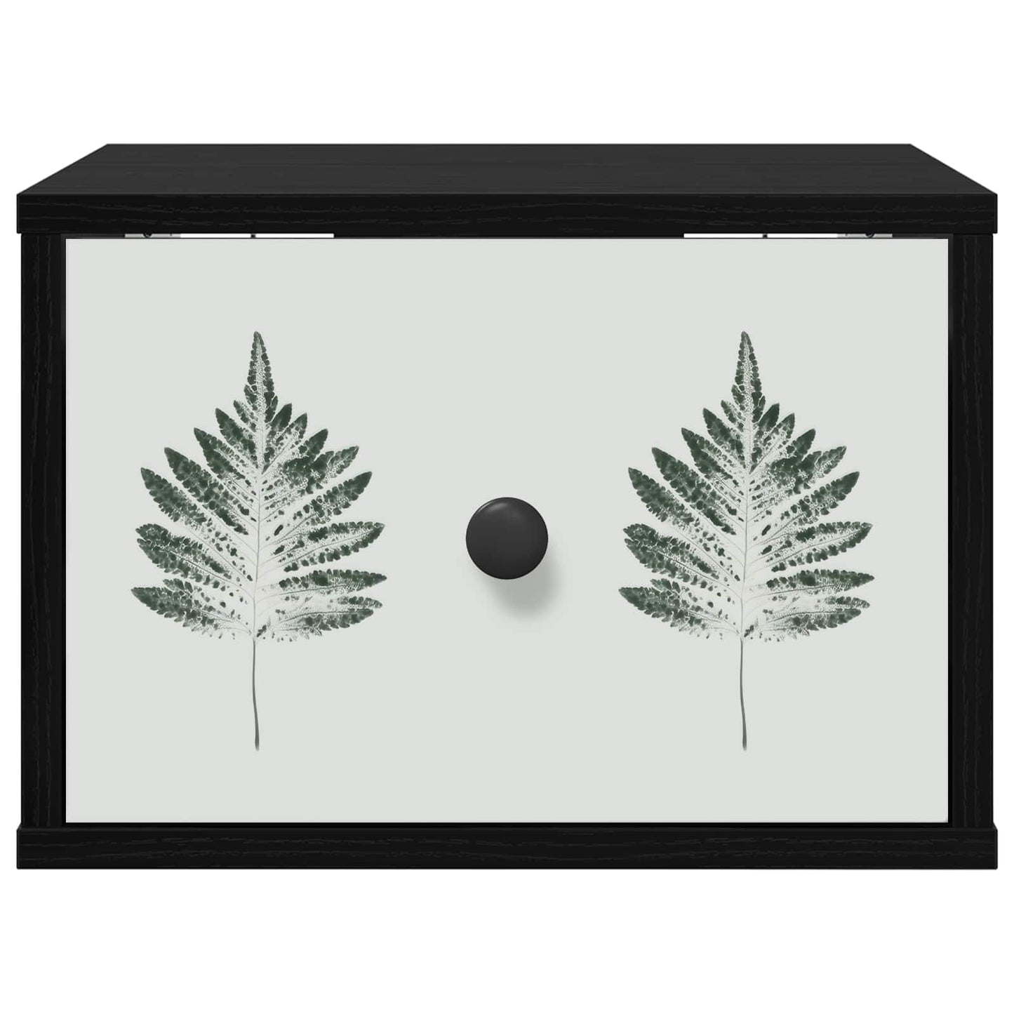 Vægmonteret natbord HANAU 2 stk. Sort eg 36 x 33 x 25 cm
