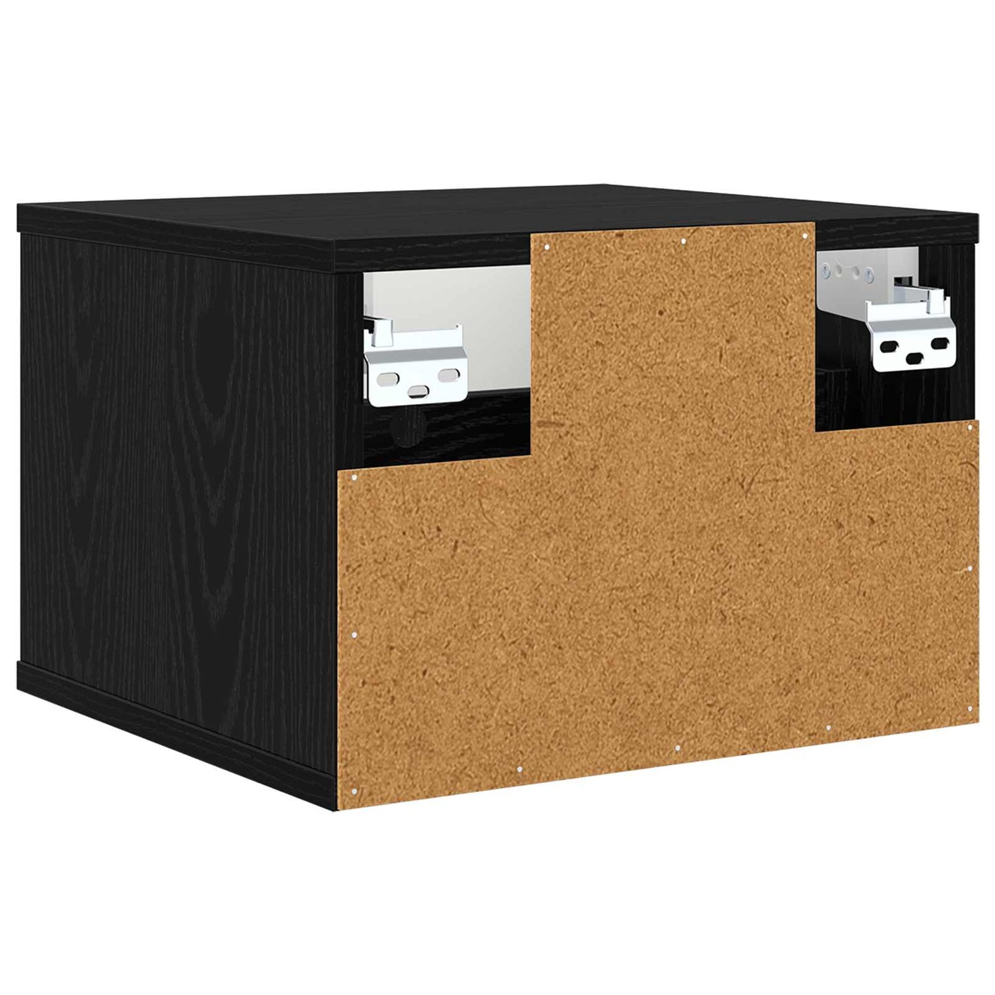 Vægmonteret natbord GOTHA Sort eg 36 x 33 x 25 cm