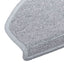 Selvklæbende Trappemåtter 15 pcs Lysegrå 80 x 24,5 x 3,5 cm