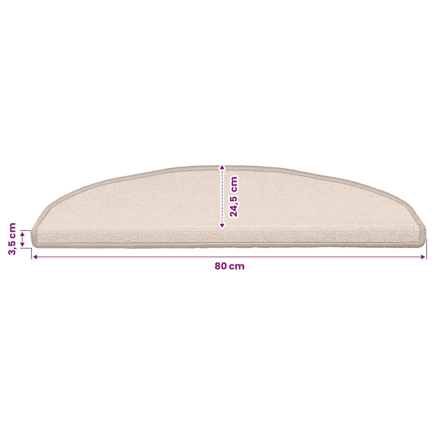 Selvklæbende Trappemåtter 15 pcs Gråbrun 80 x 24,5 x 3,5 cm